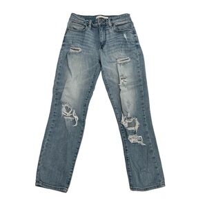 eunina High Rise Relaxed Distressed Crop Jeans Size 1 Women’s